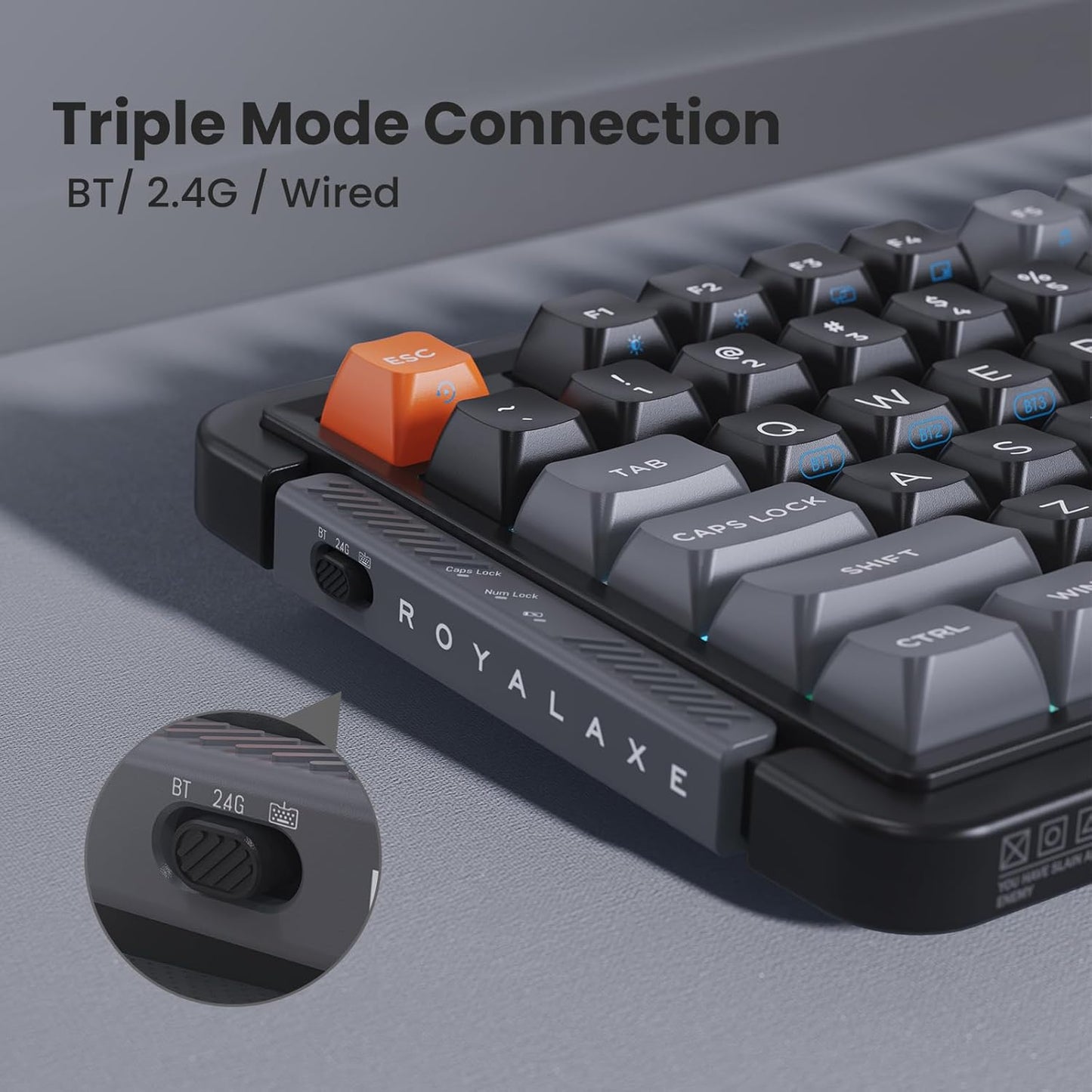 L98 Wireless Mechanical Keyboard with 1.14” TFT LCD, Hot-swappable RGB Keyboard with Gateron G Yellow Pro Switches, Bluetooth/2.4G/Wired, Gasket Mount, PBT Keycaps, Charcoal Gray